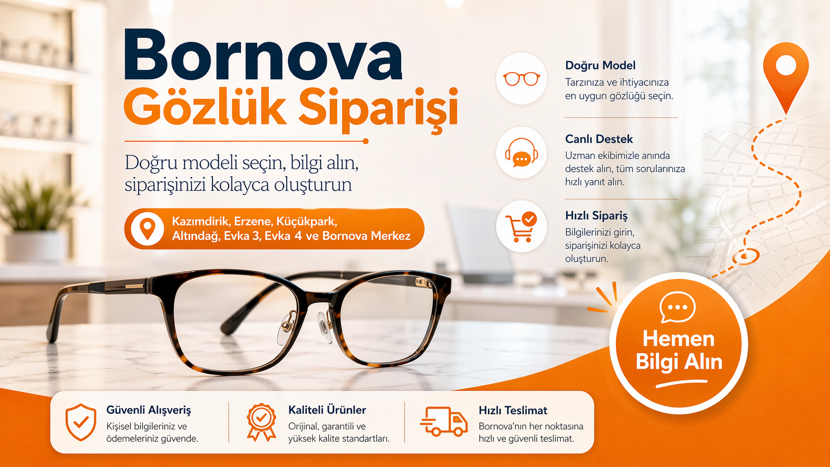 Bornova Gözlük Siparişi İçin Doğru Adres